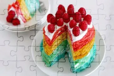 פאזל של Rainbow Crepe Cake