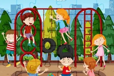 Cartoon jigsaw puzzle