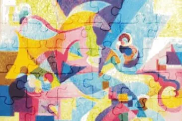 Abstract jigsaw puzzle