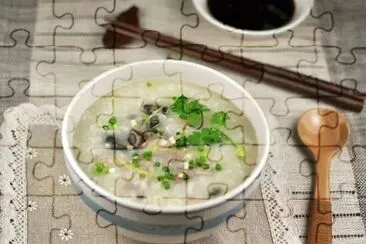 פאזל של Cantonese congee with lean meat