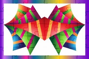 פאזל של å¤šè‰²å½©å–®ä¸€å¹¾ä½•åŠ æ¡†åœ–ç‰‡