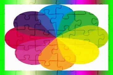 פאזל של å¤šè‰²å½©å–®ä¸€å¹¾ä½•åŠ æ¡†åœ–ç‰‡