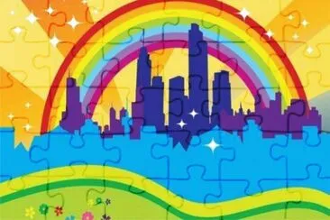 å½©è™¹ç´ æ jigsaw puzzle