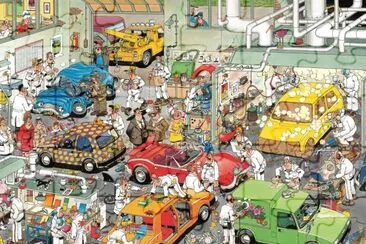 Taller de coches jigsaw puzzle