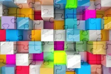 å½©è‰²å¹¾ä½•åº•ç´‹ jigsaw puzzle