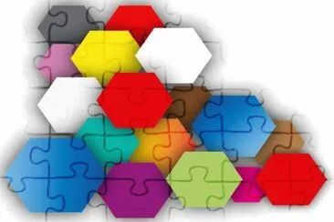å½©è‰²è¦å‰‡å¹¾ä½•çŸ¢é‡åœ– jigsaw puzzle