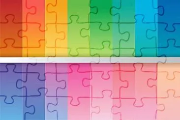 ç°¡ç´„å½©è‰² jigsaw puzzle