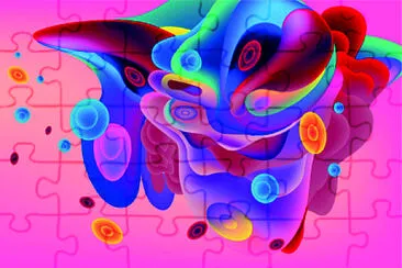 æ™‚å°šæ¶²é«”æ¼¸è®Šç‚«å½© jigsaw puzzle