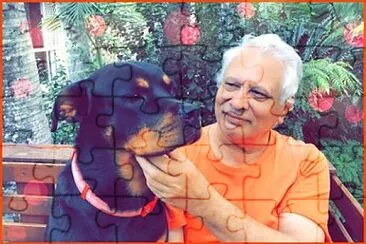 Chien et son Maitre. jigsaw puzzle