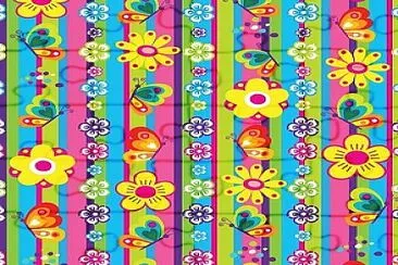 Flores, Mariposas y Rayas