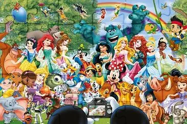 Tods os personagens da Disney em um sÃ³ lugar jigsaw puzzle