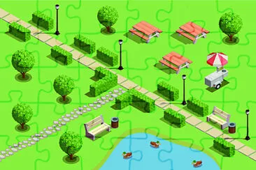 å¹³é¢çŸ¢é‡åœ– jigsaw puzzle