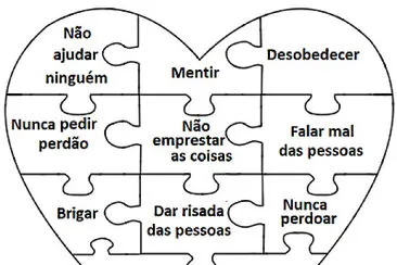 CoraÃ§Ã£o que nÃ£o segue o mandamento de Jesus jigsaw puzzle