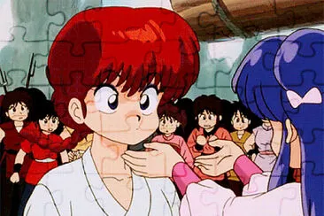 shampoo besa a ranma en la mejilla jigsaw puzzle