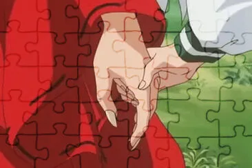 kagome toma de la mano a inuyasha