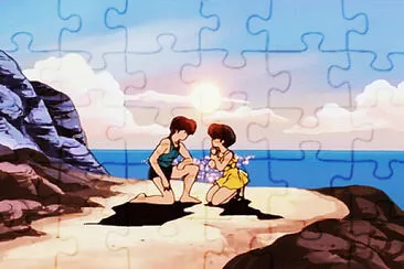akane y ranma en una atardecer ranma 1/2 jigsaw puzzle