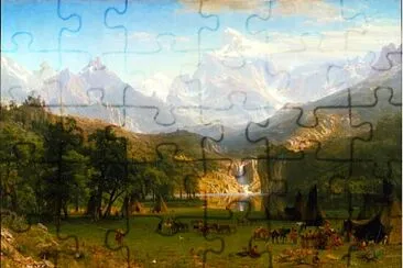 Bierstadt lac de montagne jigsaw puzzle
