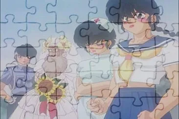 פאזל של ranma y sus amigos vestidos de mujer ranma ova 1/2
