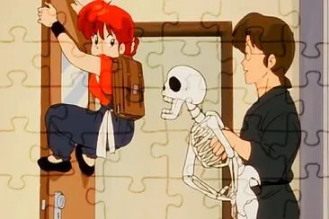 פאזל של el doctor tofu asusta a ranma mujer ranma 1/2