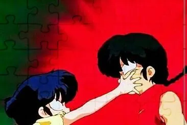 akane le da una cachetada a ranma ranma 1/2 jigsaw puzzle