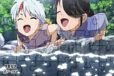 towa y setsuna de pequeñas hanyo no yashahime jigsaw puzzle