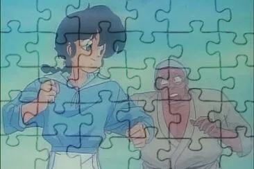 ranma corriendo con su padre ranma 1/2 jigsaw puzzle