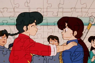 ranma toca de los hombros a ukyo ranma 1/2 jigsaw puzzle