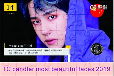 Chinese actor Wang Yibo jigsaw puzzle