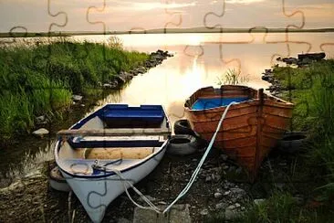 Boats-lake jigsaw puzzle