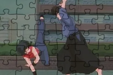 ranma ataca a kuno lentamente con el pie ranma 1/2 jigsaw puzzle