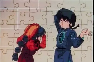 ranma se burla de la cara de akane ranma 1/2 jigsaw puzzle