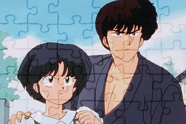 kuno toca del hombro a akane ranma 1/2 jigsaw puzzle