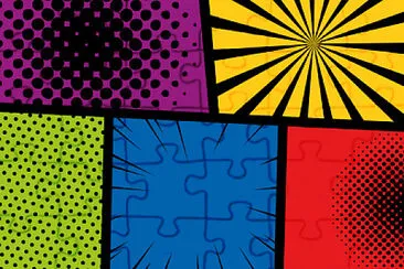 pop-art-comic abstract jigsaw puzzle