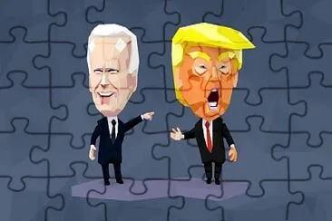 Trump and Biden jigsaw puzzle