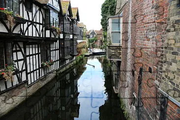 Canal, Canterbury, U.K. jigsaw puzzle