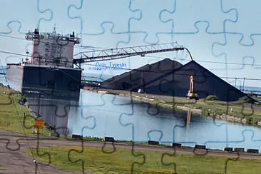 m/v Burns Harbor unloading (1,000 ft long) jigsaw puzzle