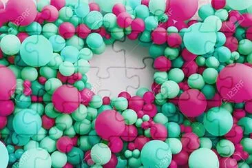 balloons in blue and pink jigsaw puzzle