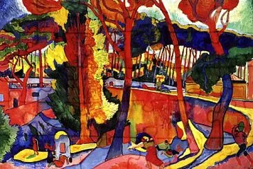 פאזל של derain arbre jaune et rouge