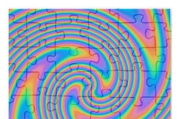 Multicolor Psychedelic Twist Swirl jigsaw puzzle