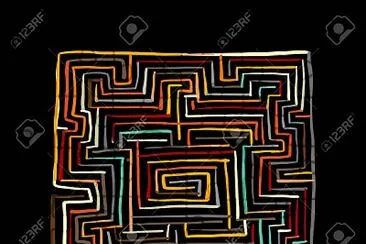 colorful labyrinth square jigsaw puzzle