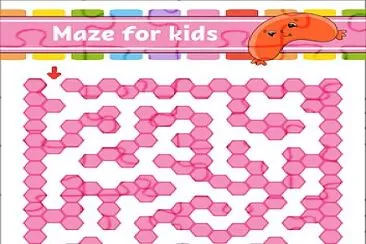 pink maze game for kids jigsaw puzzle
