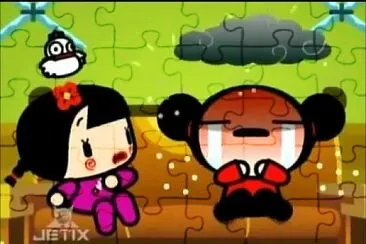 pucca se pone a llorar ya que garu no la ama pucca jigsaw puzzle