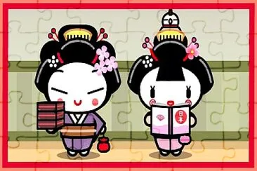 pucca y ching usando kimonos pucca jigsaw puzzle
