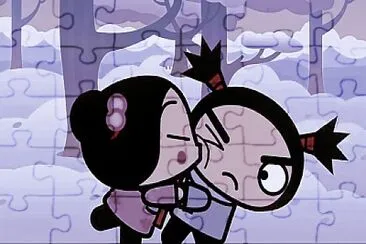 pucca empieza a besar a garu pucca jigsaw puzzle