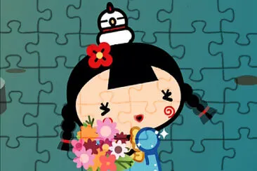 ching atrapa el bouquet de pucca pucca