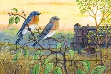 True Blue Bluebird jigsaw puzzle