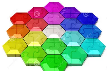 Hexagonal color wheel