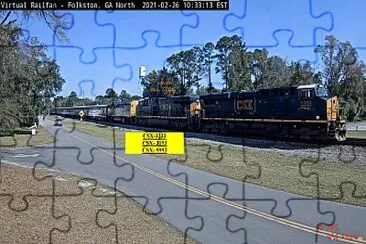 CSX OCS train passing Folkston,GA/USA jigsaw puzzle
