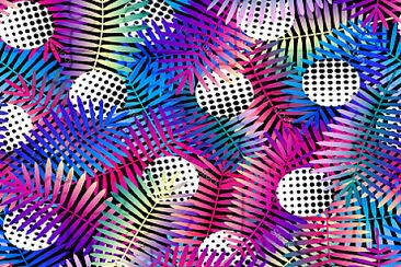 Bright colors exotic leaves jigsaw puzzle