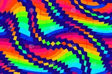 Bright curved colors of the rainbow spectrum jigsaw puzzle